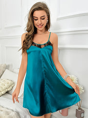  Sexy Nightdress Lace Satin Cami Sleep Dress