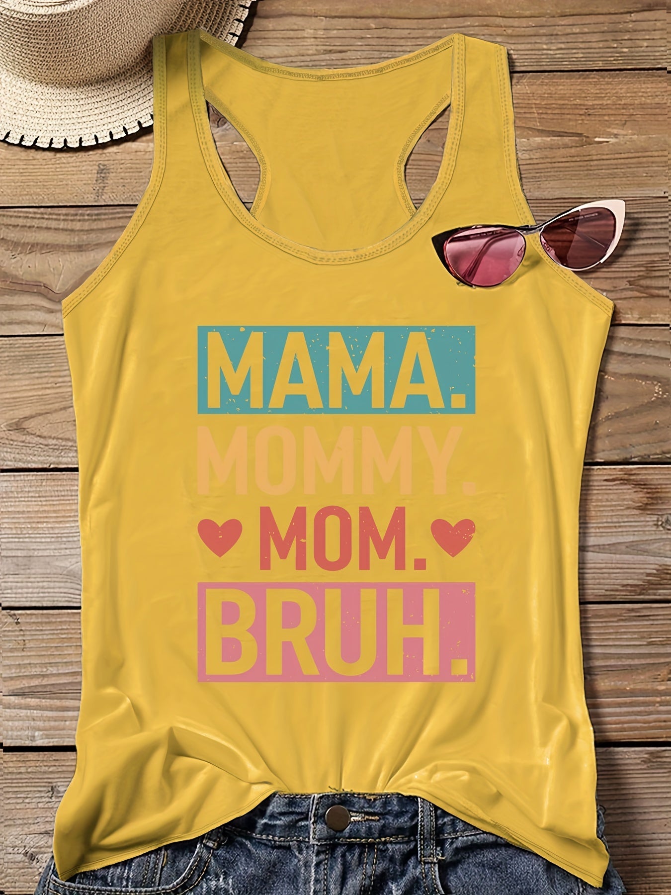 Women's Plus Size Letter Print Tank Top