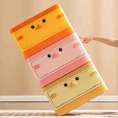 Stackable Toy Storage Box With Lid Collapsible Bin