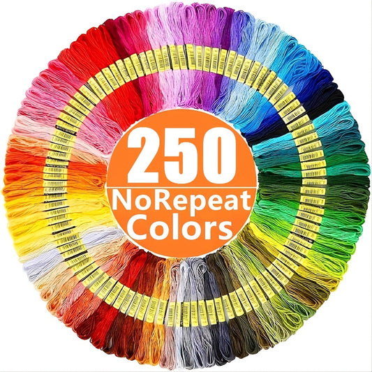 250 Colors Embroidery Thread Cross Stitch Floss Kit