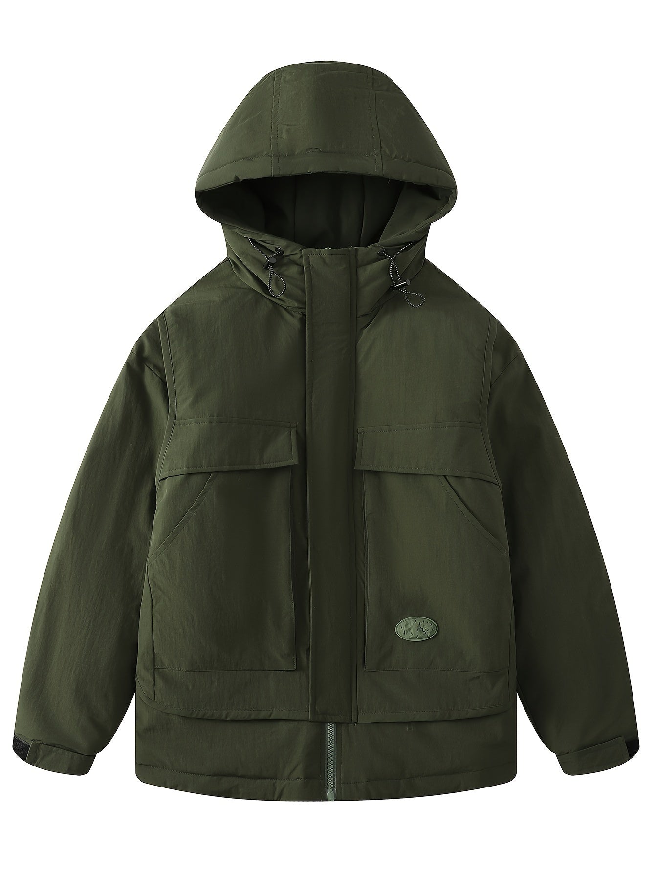 Warm Hooded Puffer Jacket for Winter Outdoor Sports
