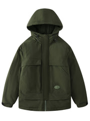 Warm Hooded Puffer Jacket for Winter Outdoor Sports