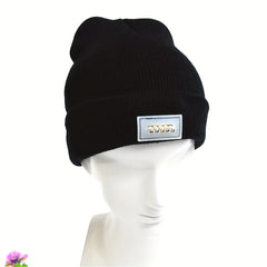 LED Light Beanie Hat Warm Solid Knitted Hat Unisex Outdoor Fishing Hiking