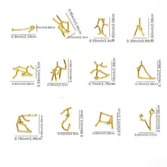 12 Constellation Charms Set Word Nail Charms For Nail Art Decoration