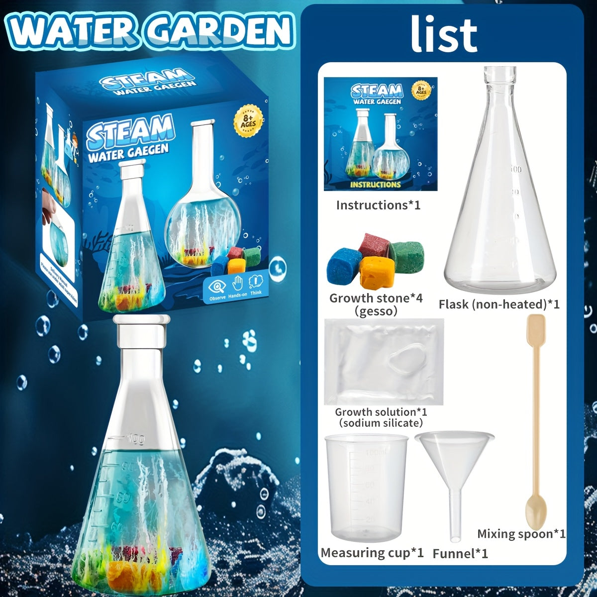 Water Garden Experiment Toy DIY Growth Stone Kit