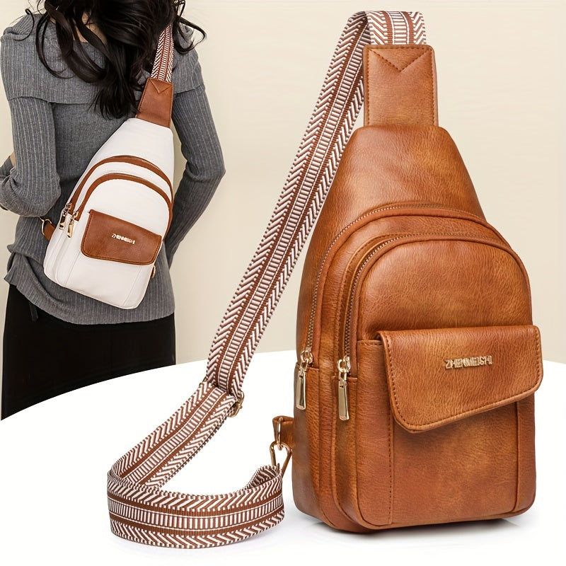 Pocket Chest Bag Crossbody Bag Women's Casual Sling Shoulder Purse