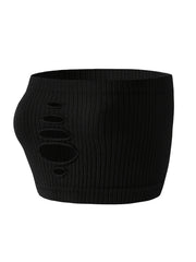 Ribbed Strapless Bandeau Bra Comfy & Soft Stretch Bra Women's Lingerie