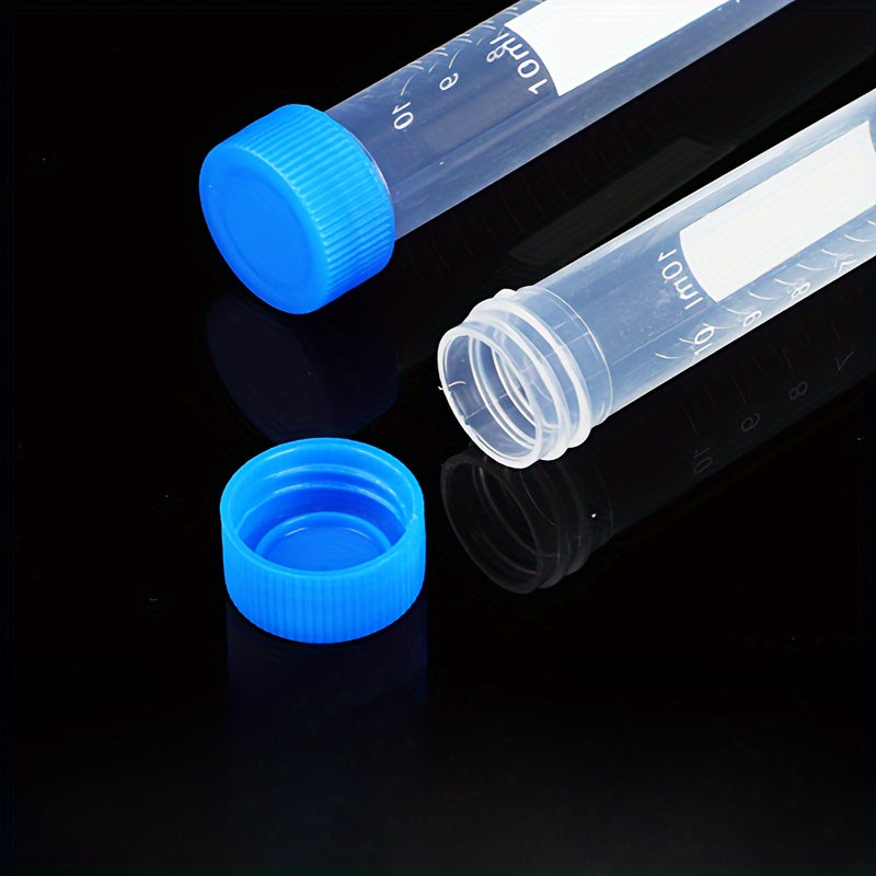 10pcs 10ml 15ml Transparent Graduation Test Tube with Lids