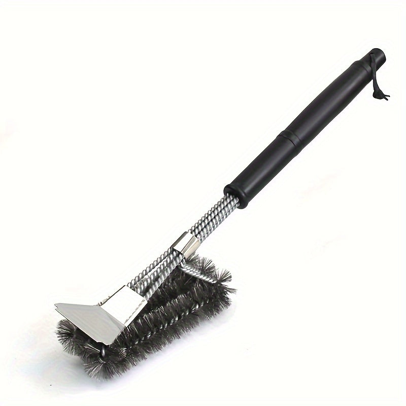 Grill Brush And Scraper BBQ Cleaner Triple Scrubber Extra Strong Wire Bristles