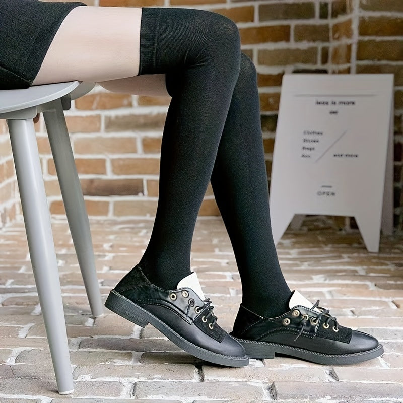 Solid Thigh High Socks Over The Knee Stockings Women's Hosiery