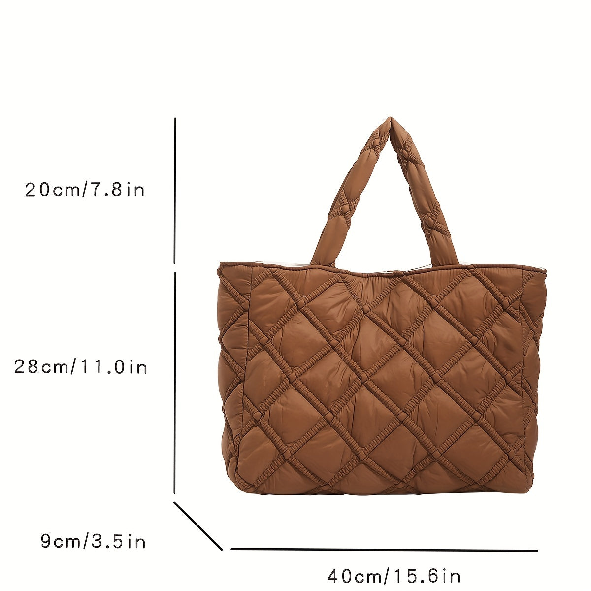 Quilted Crossbody Bag Nylon Shoulder Bag Women's Casual Handbag