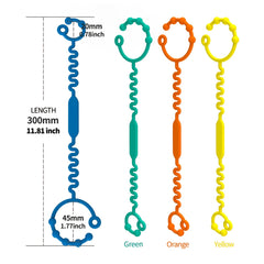 Adjustable Baby Toy Safety Straps - BPA-Free - 3pcs