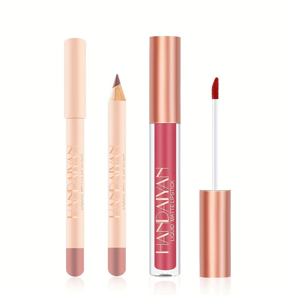 Non Stick Cup Lip Gloss and Lip Liner Combo Set