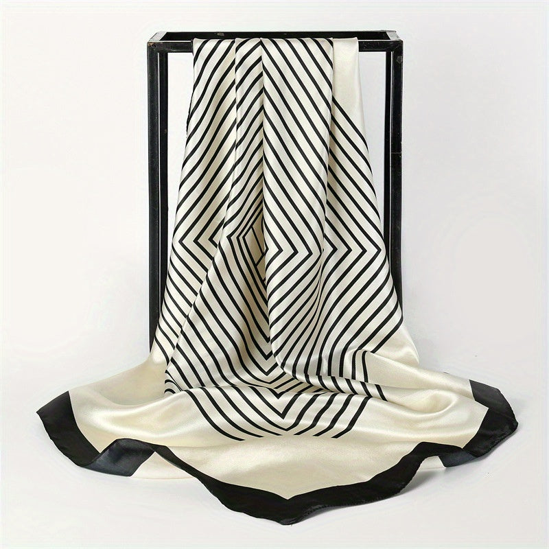 Vintage Silk Scarf Square Neckerchief Women Casual Shawl