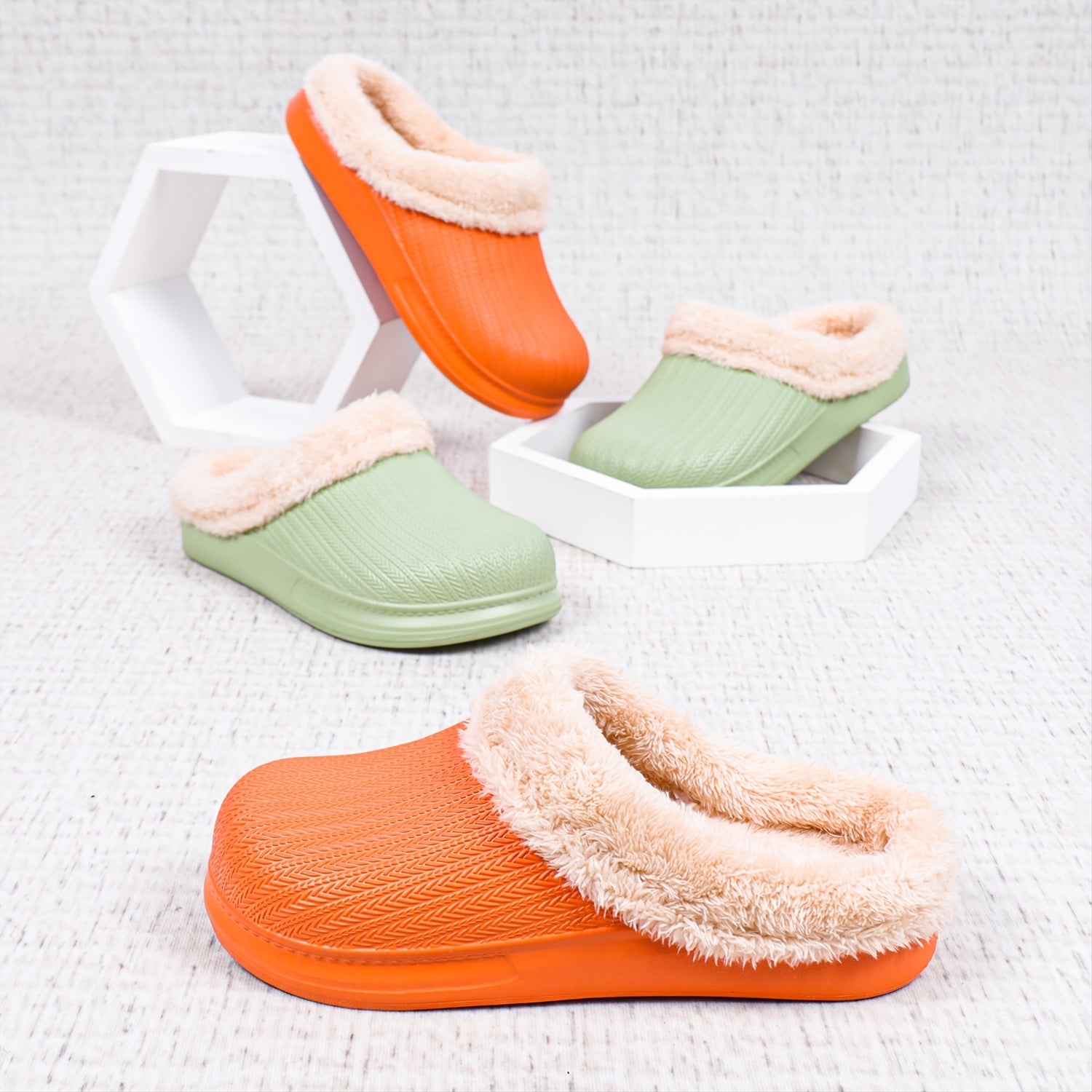 Women's Plush Warm Slippers Waterproof & Fuzzy House Shoes