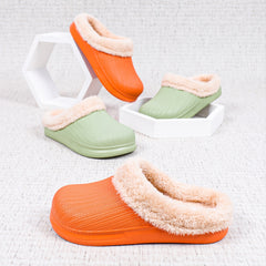 Women's Plush Warm Slippers Waterproof & Fuzzy House Shoes