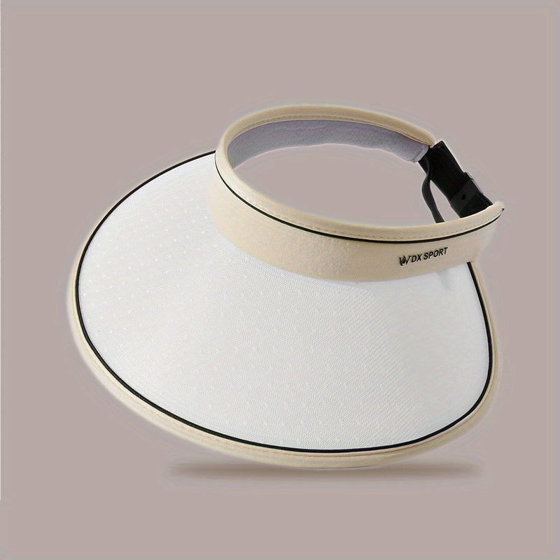 Adjustable Photochromic Visor Hat Dotted Wide Brim UV Protection Sun Hat