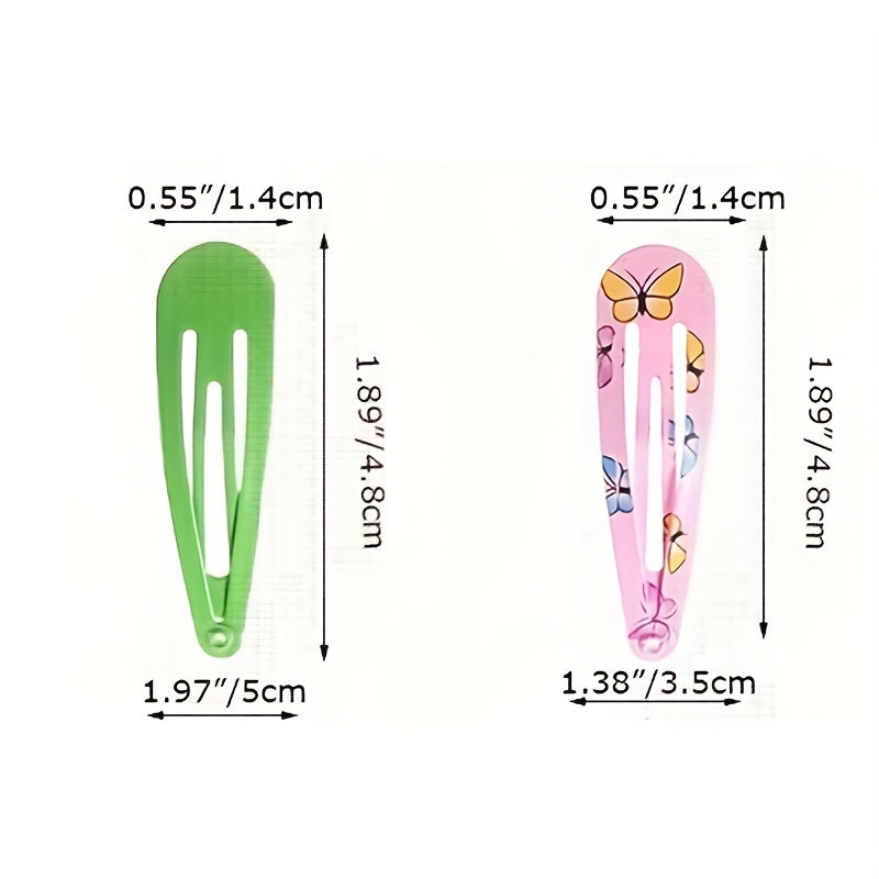 Non Slip Hair Clips For Girls Kids & Teens Metal Snap Barrettes Women