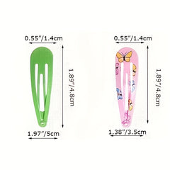 Non Slip Hair Clips For Girls Kids & Teens Metal Snap Barrettes Women