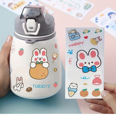 4pcs Rabbit Stickers Waterproof Glass Cup Baby Room Sticker