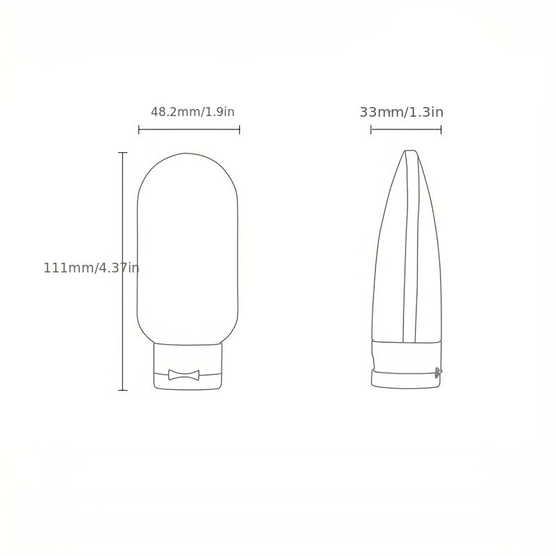 3pcs 60ml Empty Refillable Plastic Travel Bottles Set