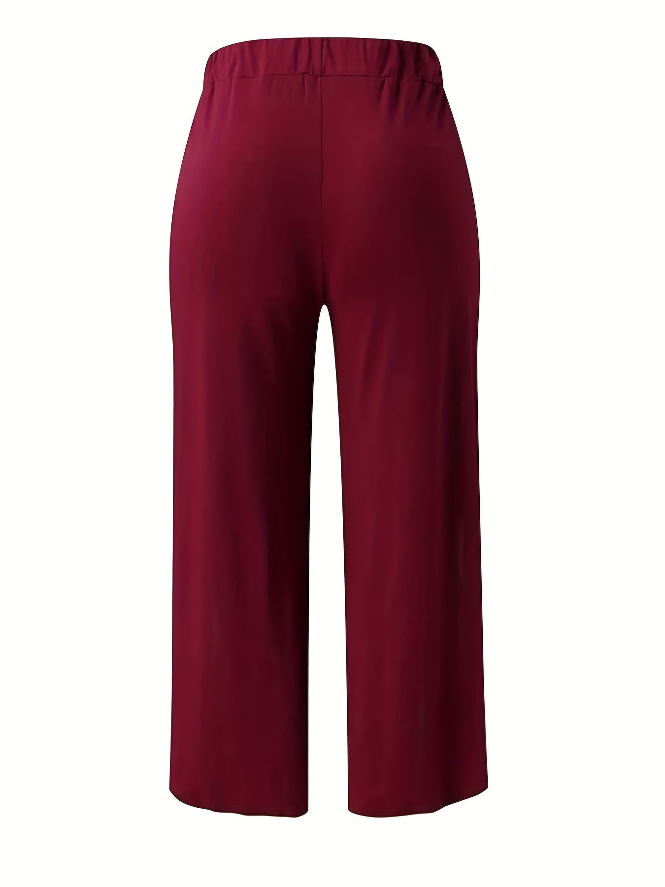Solid Split Pants Sexy High Waist Long Length Pants Women's Clothing