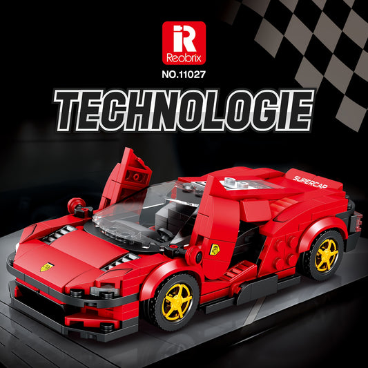 275pcs Red Sports Car Building Blocks Set for Racing Enthusiasts