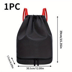Embossed Drawstring Backpack Waterproof Storage Bag Lightweight