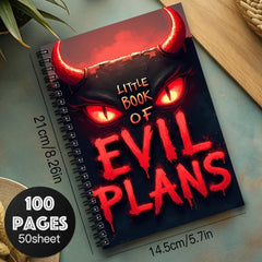 Evil Plan Toroidal Spiral Notebook Journal School Office Supplies