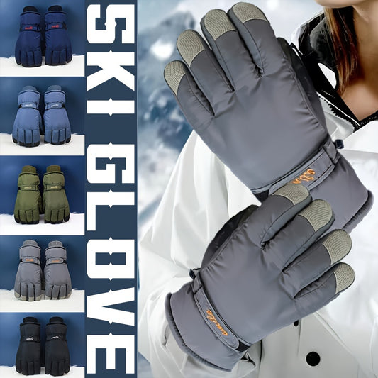 Men's Thickened Warm & Cold proof Outdoor Skiing Gloves Touch Screen