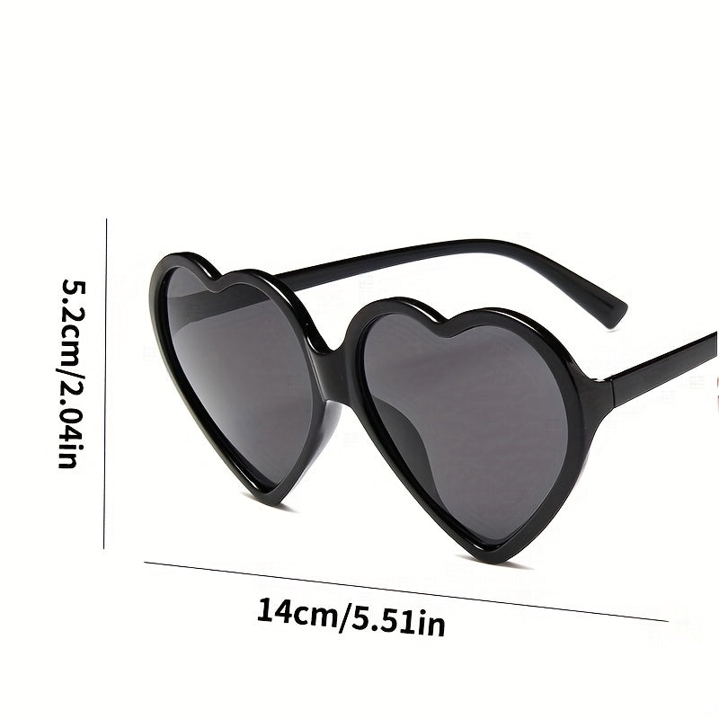 Y2K Heart Sunglasses Love Theme Candy Glasses For Beach Party Club UV400
