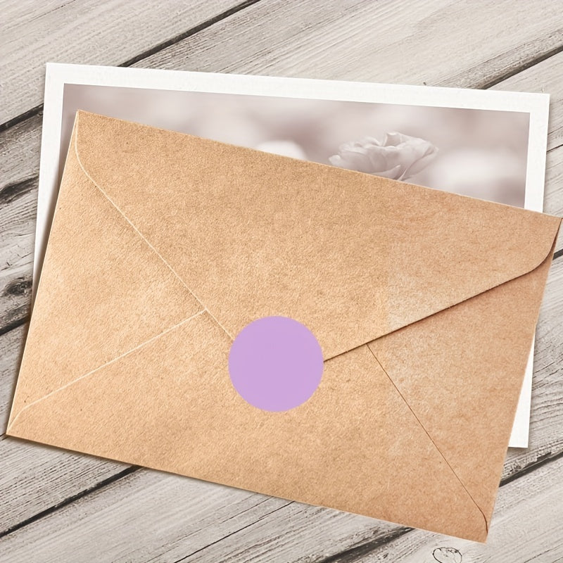500 Purple Round Adhesive Labels for Office Decoration & Bookmarking