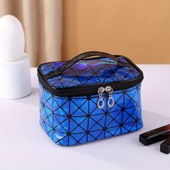 Geometric Pattern Makeup Zipper Handbag Travel Storage Bag