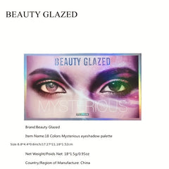 18-Color Eyeshadow Palette Matte Pearly Sequins Finish