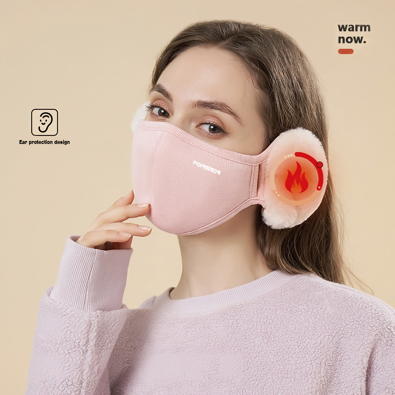 Women's Winter Ear Covers & Face Mask Windproof Thermal Protection