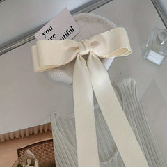 Long Streamer Bowknot Hair Clip Satin Bowknot Back Head Hair Clip