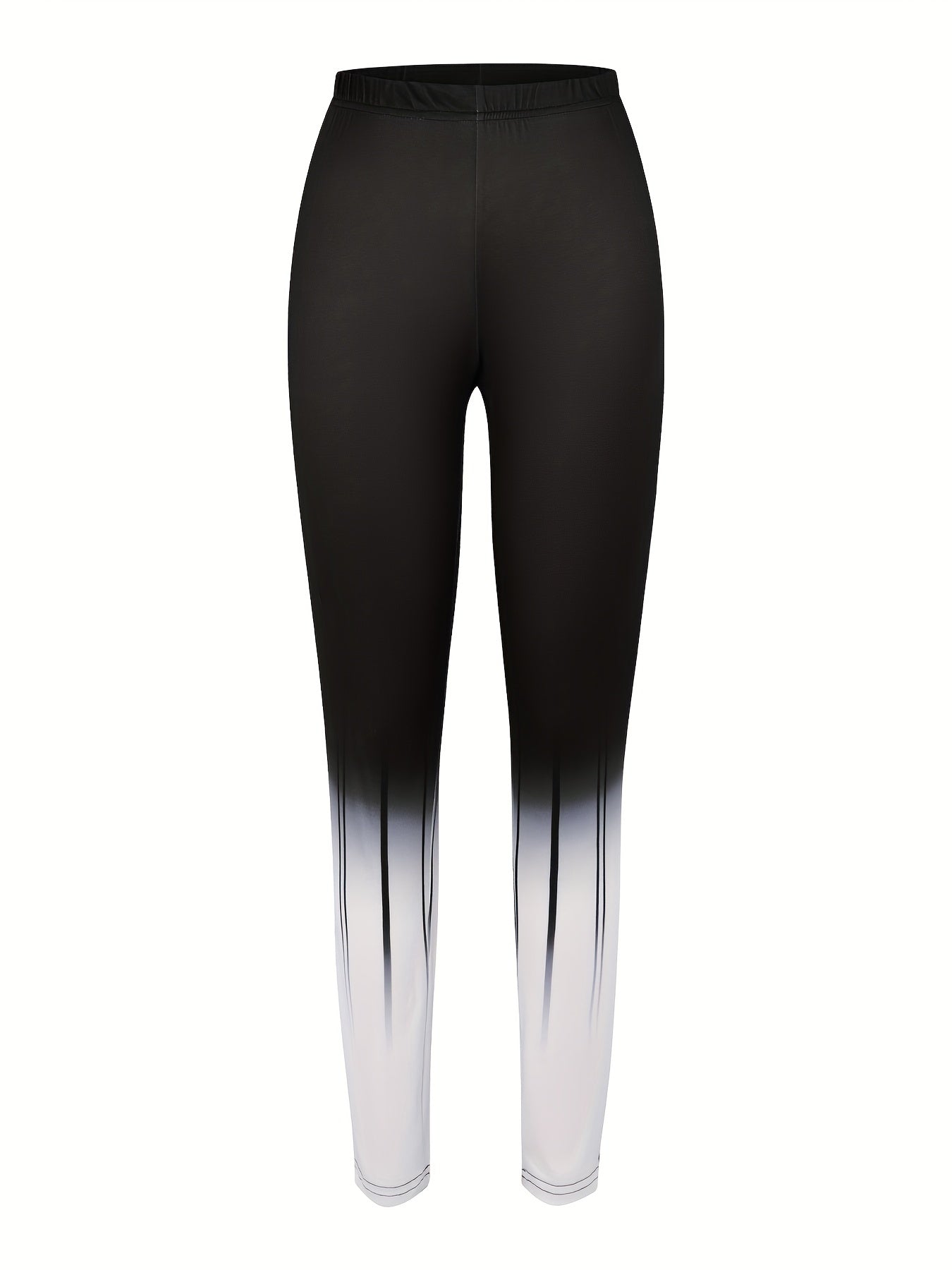  Striped Ombre High Rise Skinny Leggings