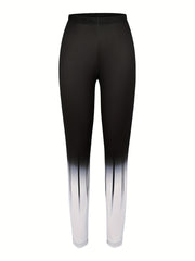  Striped Ombre High Rise Skinny Leggings