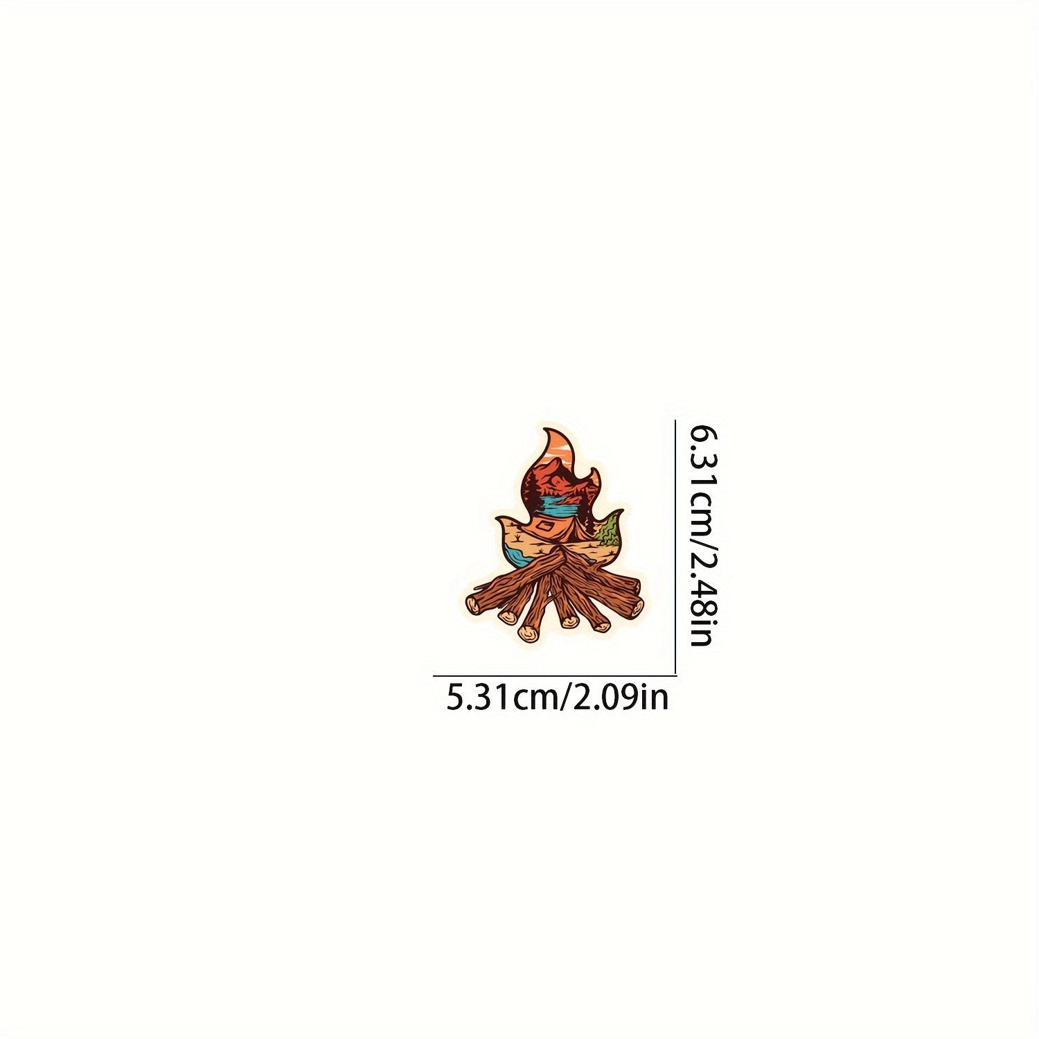50pcs Waterproof Camping Stickers for Car Laptop Phone
