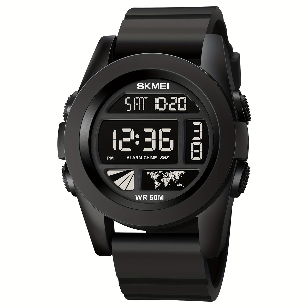 Unisex Digital Watch Multifunction Waterproof Sports Dual Time Stopwatch