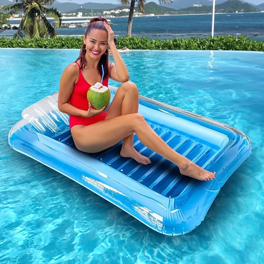 Square Swimming Pool Float Water Lounger PVC Inflatable Raft