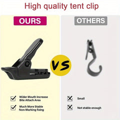 5pcs Outdoor Tent Hooks Windproof Clips Crocodile For Fixing Tent