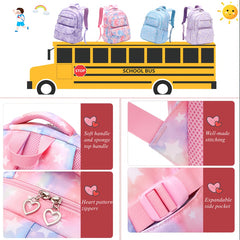 3pcs School Students Backpack Set Handheld Box Teen Girls School Bag Set