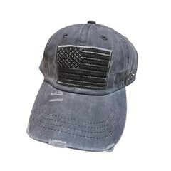Distressed Baseball Cap 3D Embroidery Washed Dad Hat
