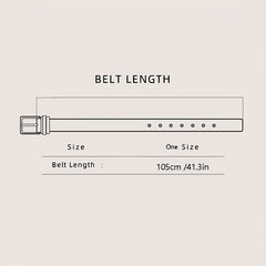 Men's Point Bead Pin Buckle Belt for Casual or Formal Wear