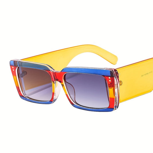 Thick Frame Square Sunglasses for Men Women PC Glasses