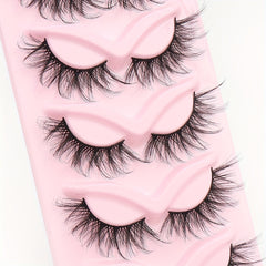 5 Pairs Fluffy Layer False Eyelashes 3D Crisscross Thick Eye Elongated Eyelashes