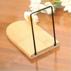 Bamboo Bookend Log Texture Desktop Book Folder Storage