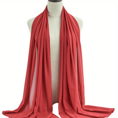 Soft Chiffon Hijab Solid Headwear Casual Shawl Bandana