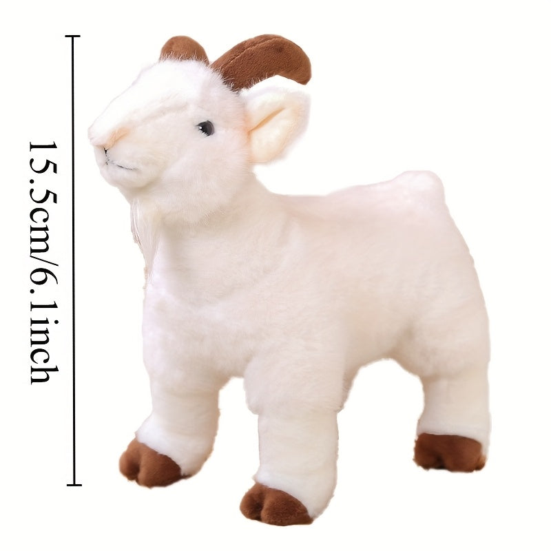 Soft Plush Goat Doll & Realistic Fur Texture